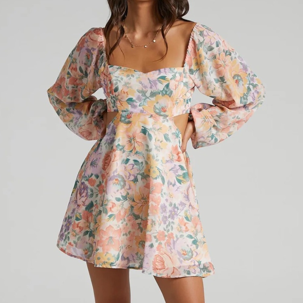 Showpo Floral Backless Dress - Multicolor